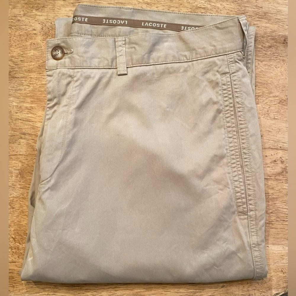 Lacoste Khaki Chino Pants Euro‎ 48 See Pics For True US Measurements